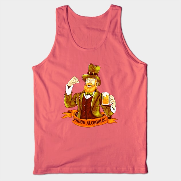 PROUD ALCOHOLIC Tank Top by theanomalius_merch